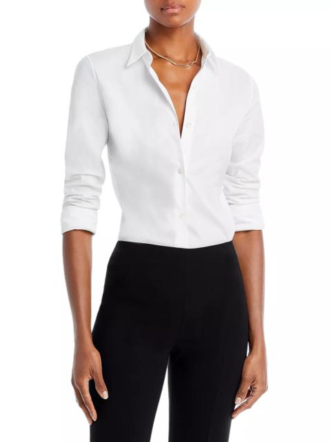 Theory Tenia Luxe Stretch Cotton Top