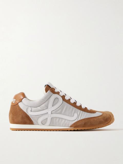 Loewe Ballet Runner 2.0 logo-appliquéd shell, suede and leather sneakers Brown
