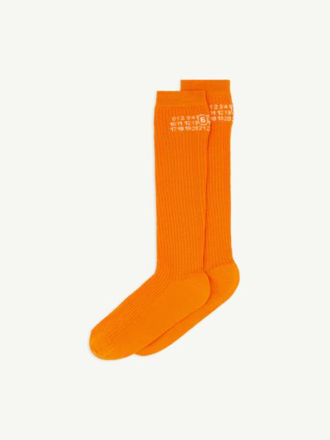 MM6 Maison Margiela Rib Knee-High Socks