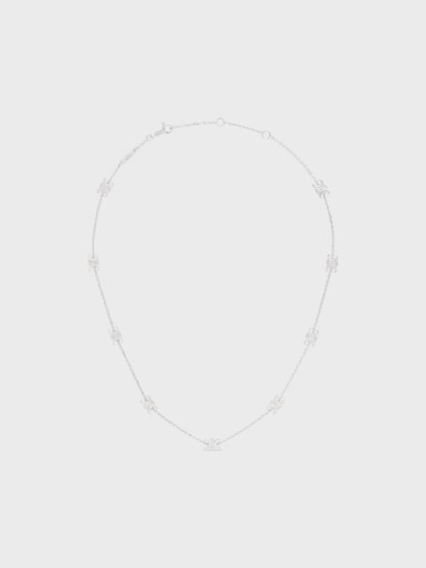 CELINE Triomphe Mini Triomphe Necklace in Brass with Rhodium Finish