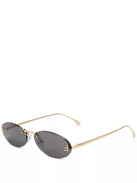 FENDI Rimless Round Sunglasses, 54mm