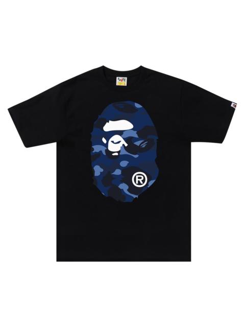 A BATHING APE® BAPE Color Camo Big Ape Head Tee 'Black/Navy'
