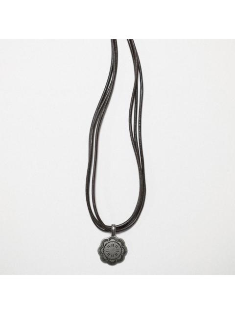 Japanese Brand - Antique Genuine Leather Core Pendant Necklace