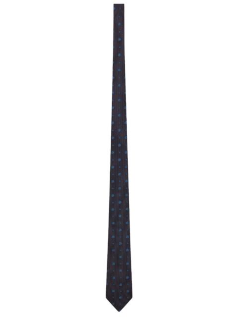 SAINT LAURENT JACQUARD SILK TIE