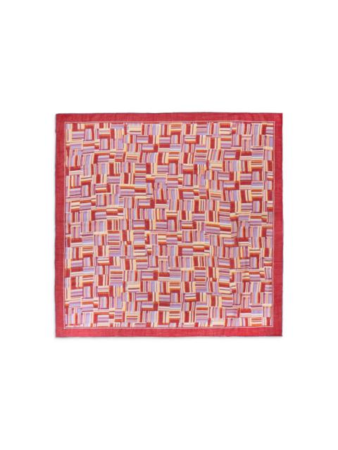 square-print scarf