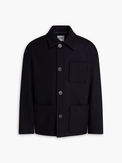 Sandro Wool-blend gabardine overshirt
