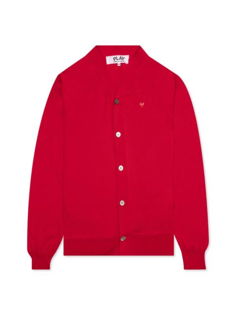 Comme des Garçons PLAY LITTLE RED HEART CARDIGAN - RED
