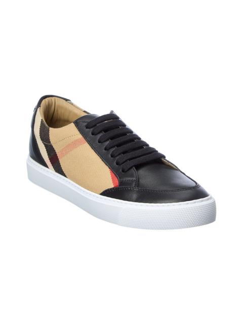 Burberry Burberry House Check Canvas & Leather Sneaker