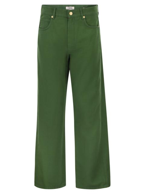 'S Max Mara S Max Mara Women Smmonorata - 5-Pocket Trousers In Cotton And Linen