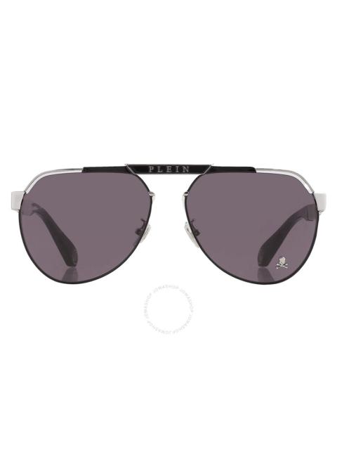 PHILIPP PLEIN Philipp Plein Grey Pilot Men's Sunglasses SPP073M 583 63