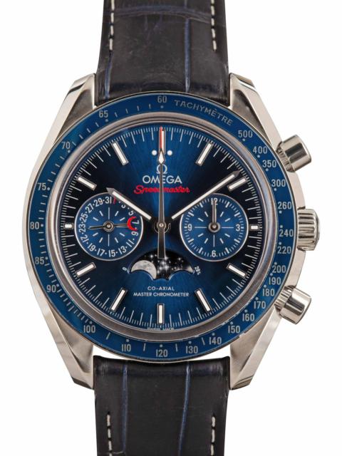 Pre-owned Omega Speedmaster Moonphase Blue Dial