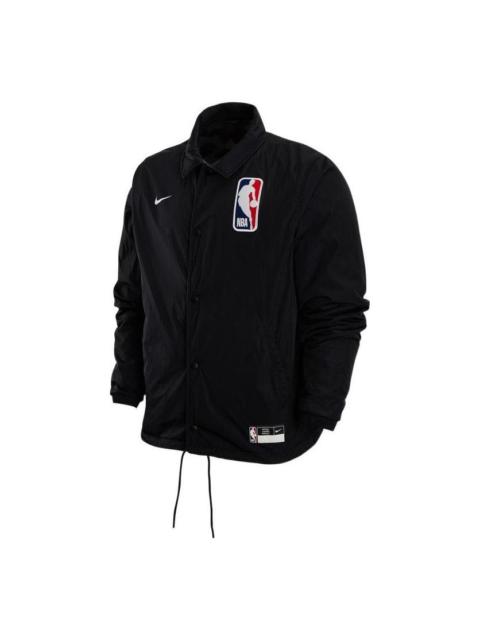 Nike Nike NBA Logo Back Letters Zipped Jacket 'NBA Black' DR2331-010
