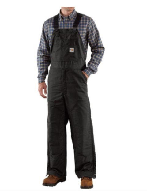 Carhartt Carhartt R37 Duck Bid Overall Arctic Quilt Lined Black