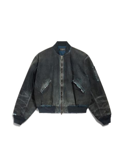BALENCIAGA Women's Bomber Jacket in Blue