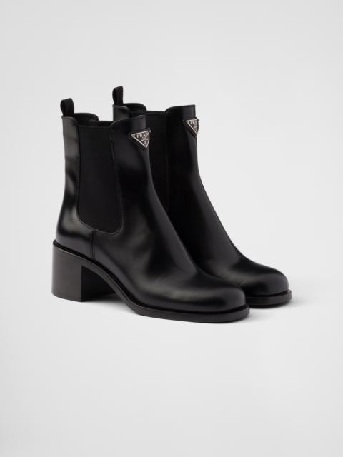 Prada Brushed leather booties