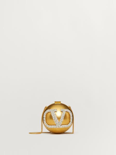 Valentino VLOGO SIGNATURE MINAUDIÈRE IN METAL AND SWAROVSKI® CRYSTALS