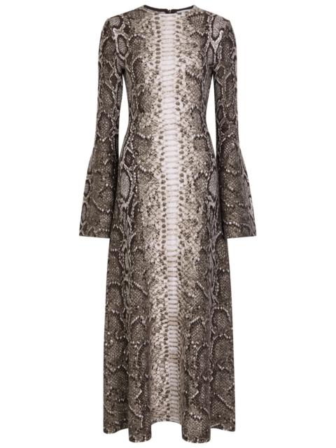 GABRIELA HEARST Gabriela Hearst Python-intarsia Cashmere-blend Maxi Dress