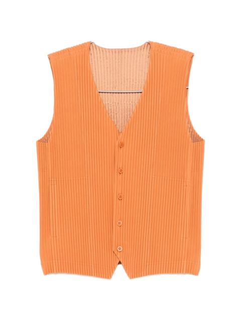 ISSEY MIYAKE Homme Plisse' Issey Miyake Men Pleated V-Necked Vest