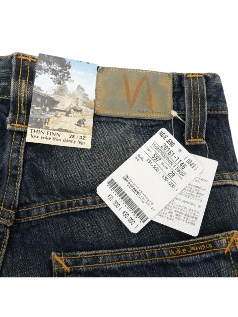 Nudie Jeans Nudie Jeans Thin Finn Dark Saltwater Blue BNWT W28 Low Yoke