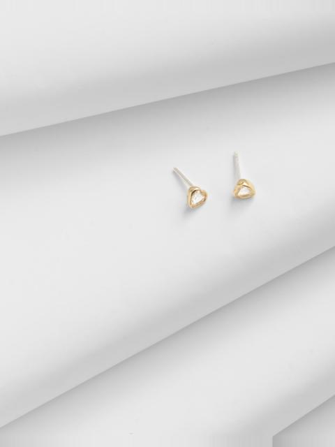 Madewell Demi-Fine Heart Crystal Stud Earrings