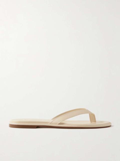 Melody leather flip flops Cream