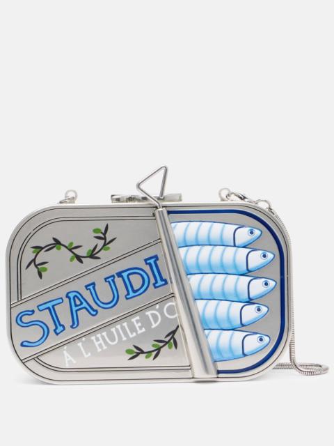 STAUD Staudines Tin metal clutch