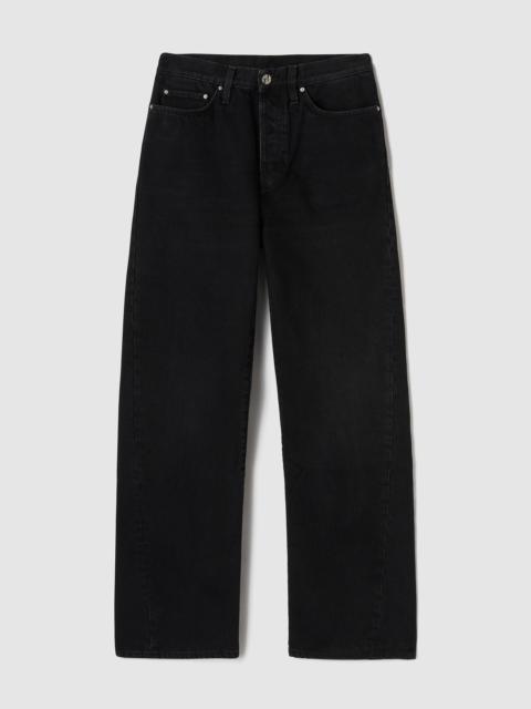 TOTEME Twisted seam denim full length faded black