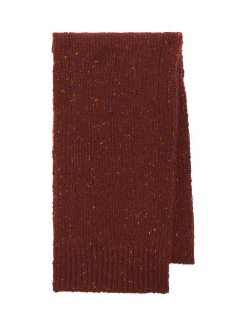 GABRIELA HEARST Fokestone Knit Scarf in Burnt Sienna Multi Speckled Aran Cashmere