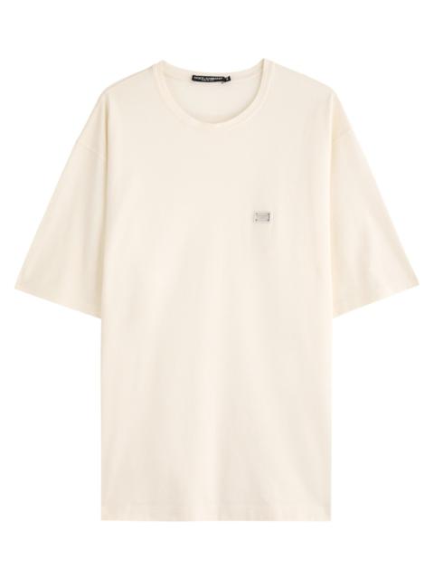 Dolce & Gabbana Logo Piqué Cotton T-shirt