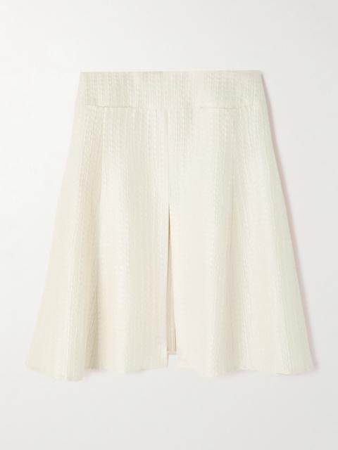 Alaïa Silk-cloqué Midi Skirt