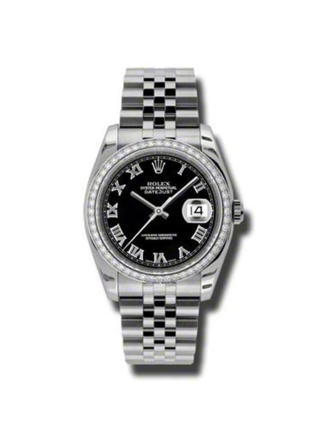 ROLEX Rolex Oyster Perpetual Datejust 36 Black Dial Stainless Steel Jubilee Bracelet Automatic Ladies Watc