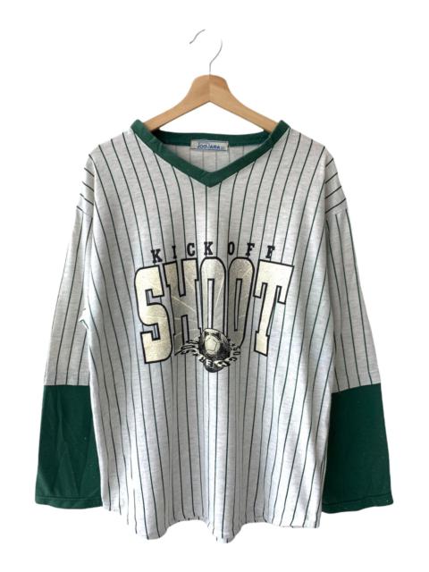 Other Designers Vintage - Vintage Soccer Kick-off Shoot Striped Longsleeve