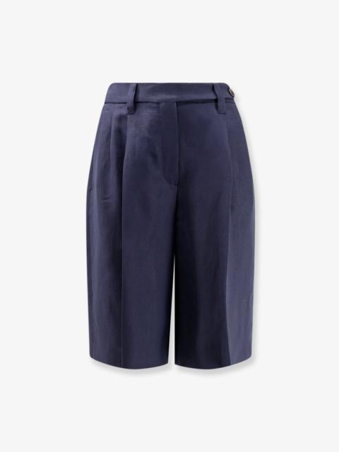 Brunello Cucinelli Viscose And Linen Bermuda Shorts
