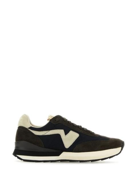 Visvim Man Multicolor Fabric And Suede Dunand Trainer Sneakers
