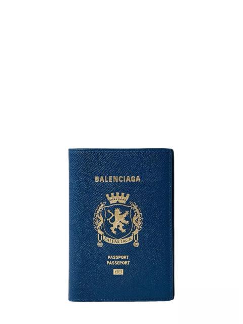BALENCIAGA BALENCIAGA $475 Blue Men's Passport Wallet New & Authentic