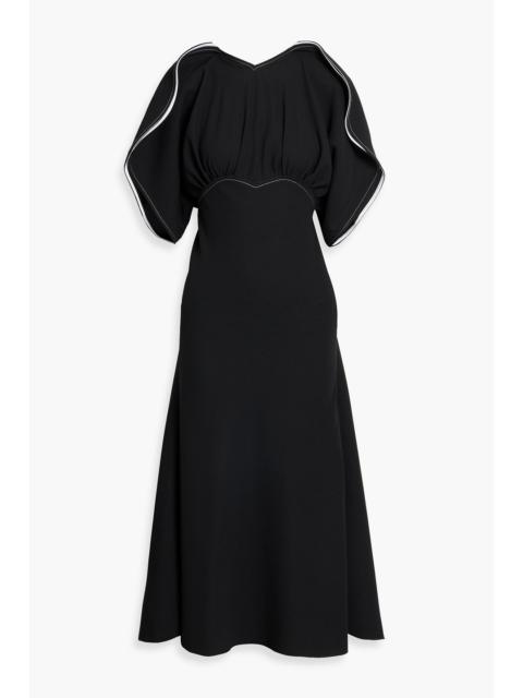 Victoria Beckham Draped crepe midi dress