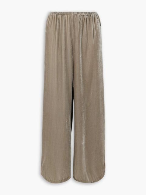 Other Designers Velvet wide-leg pants