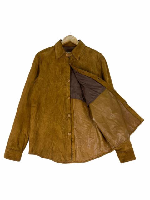 Other Designers 🌟UNIQLO Suede Leather Shirt Button