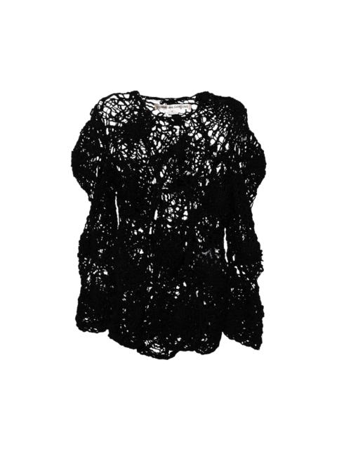 Comme des Garçons Open Crochet Spider Web Knit Sweater 'Black'