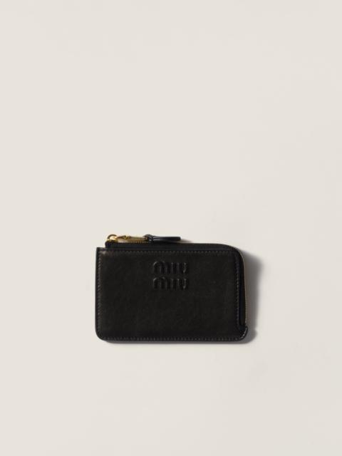 Miu Miu Nappa leather envelope card holder