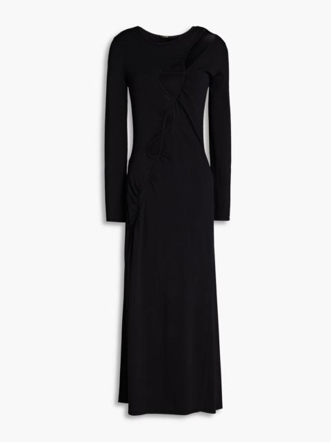 maje Cutout knitted midi dress