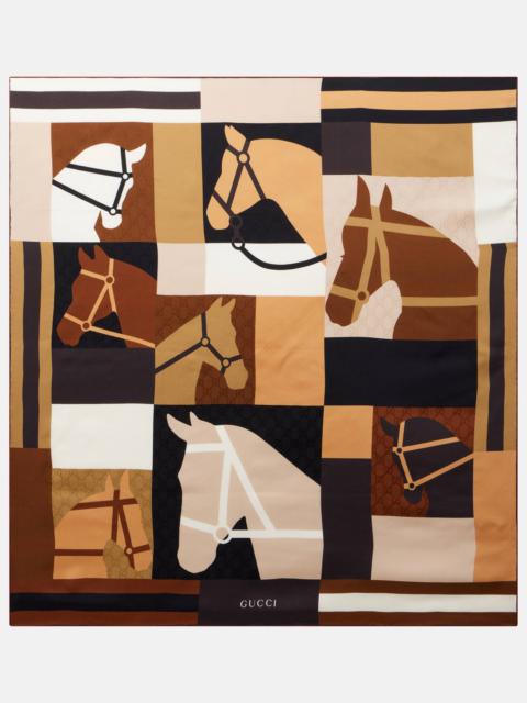 Printed silk scarf