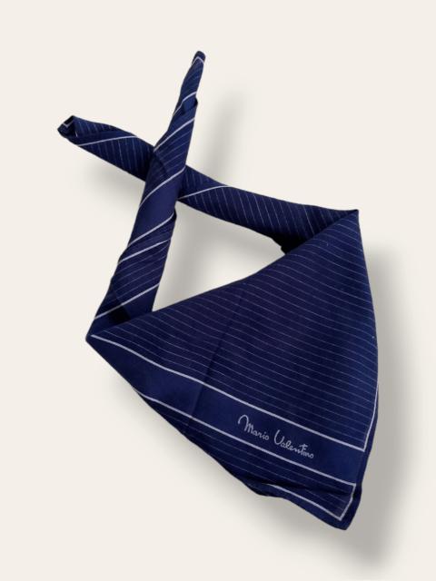 Other Designers Designer - MARIO VALENTINO Stripe Handkerchief Bandana Scarf