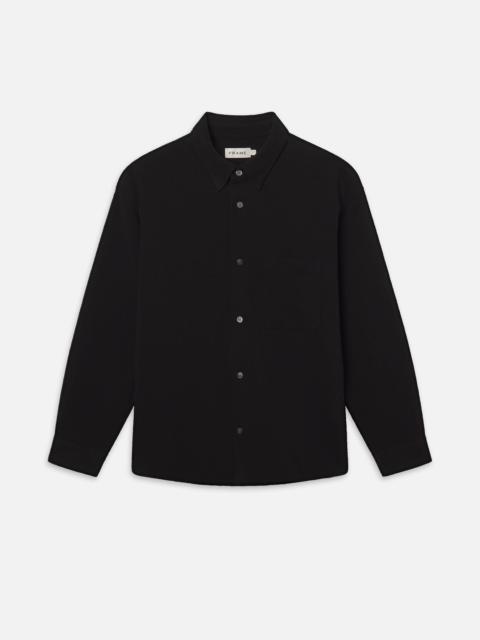 FRAME Waffle Textured Shirt in Black