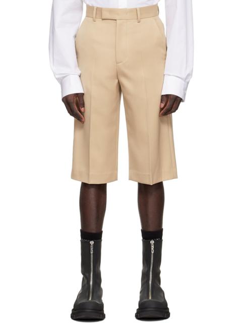 We11done Beige Polyester Shorts