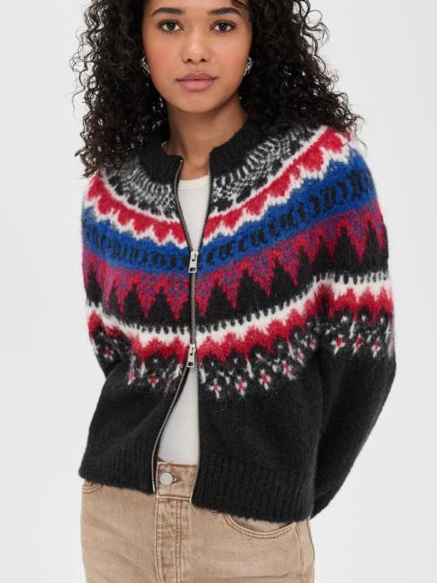 CLOSED Cropped Zip Cardigan