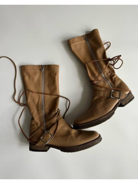 UNDERCOVER Undercover 05AW Art & Craft Lace-Up Leather Boots