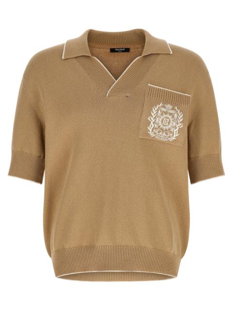 Balmain Balmain Men 'Balmain Stemma' Embroidery Polo Shirt