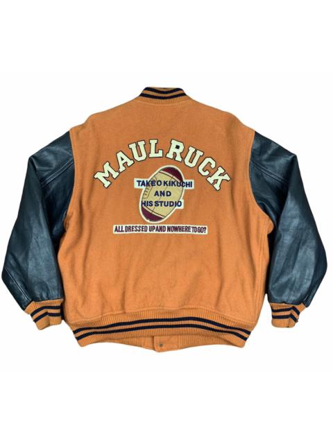 Very Rare - Maul Ruck x Takeo Kikuchi And His Studio Wool Varsity Jacket