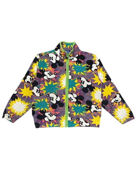 Other Designers Cartoon Network - Vintage Mickey Mouse All Over Print Fleece Zipper Jacket